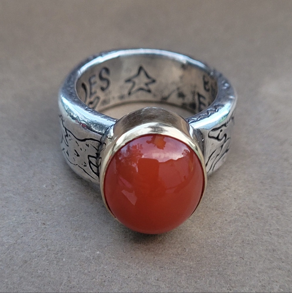 Jes Maharry Carnelian, Gold and Silver Ring | *Free & Fast Shipping*